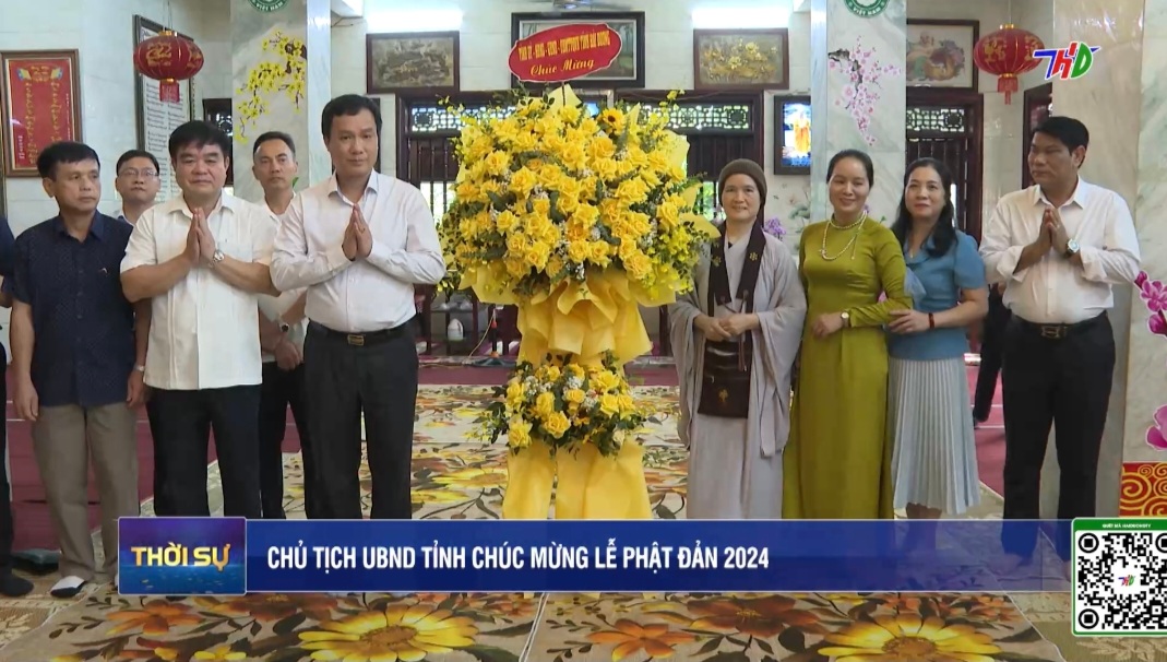 Chủ tịch UBND tỉnh Triệu Thế Hùng thăm, tặng quà nhân dịp Đại lễ Phật đản 2024